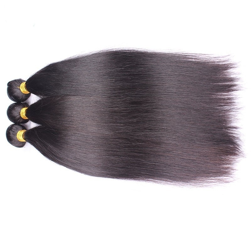 Silk Straight Brazilian Human Hair Extensions Weave 3 Bundles