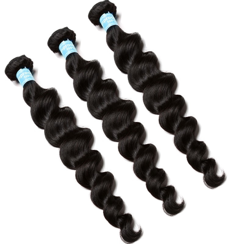 8A Grade Human Hair Extensions Unprocessed Brazilian Hair Loose Wave 3 Bundles