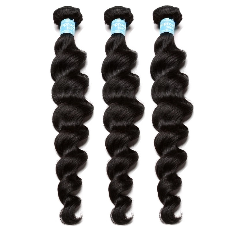 Loose Wave Brazilian Remy Hair 3 Pcs Brazilian Hair Weave Bundles 8A Hair Products Curly Human Hair Extensions