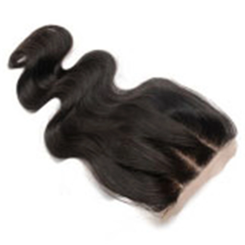 Best Remy Hair Closures Body Wave European Remy Hair Three Part Lace Closure 4x4 inchs Natural Color