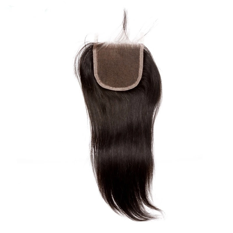 Affordable Mongolian Remy Hair Silky Straight Free Part Lace Closure 4x4 inchs Natural Color