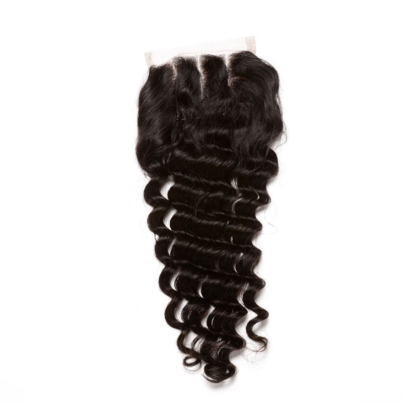 Buy A Lace Closure Natural Color Loose Wave Brazalian Remy Hair Free Part Lace Closure 4x4 inchs