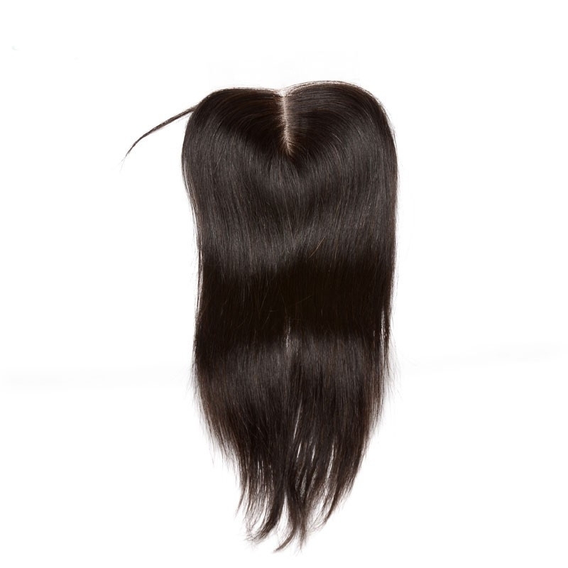 Affordable Mongolian Remy Hair Silky Straight Free Part Lace Closure 4x4 inchs Natural Color