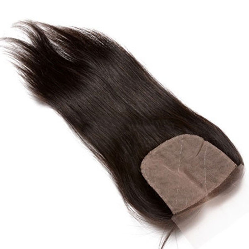 Silk Straight Brazilian Remy Hair Silk Base Closure For Sale Invisible Part Closure Natural Color 4x4inches