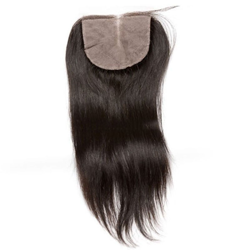 Silk Straight Brazilian Remy Hair Silk Base Closure For Sale Invisible Part Closure Natural Color 4x4inches