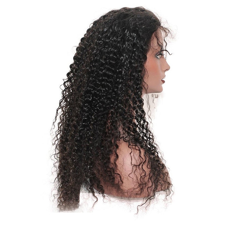 360 Lace Wig 180% 10A Brazilian Human Hair Wigs Deep Curly Free Part Wig with Baby Hair for Women