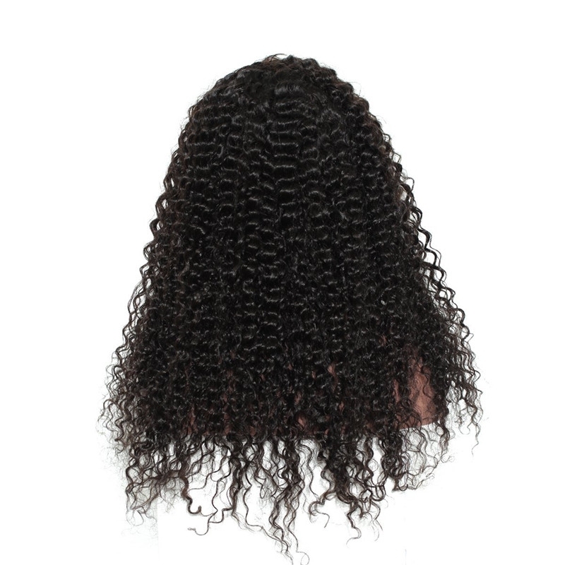 300% High Density Lace Front Wigs Deep Curly Brazilian Lace Front Human Hair Wig for Black Women Natural Color