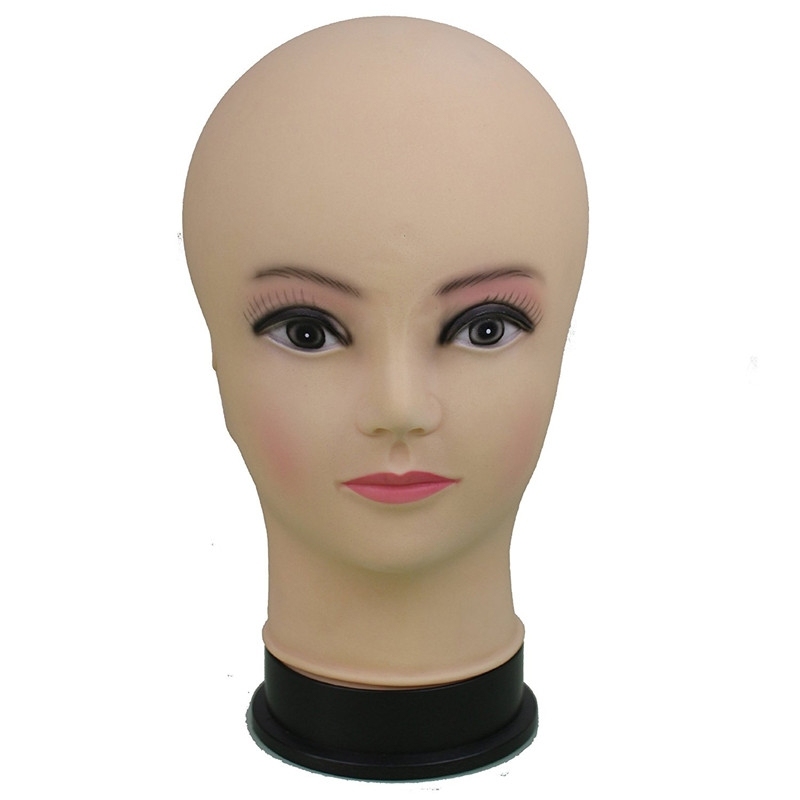 Cosmetology Bald Female Makeup Manikin Head for Wigs Making and Display Mannequin Head with C Table Clamp