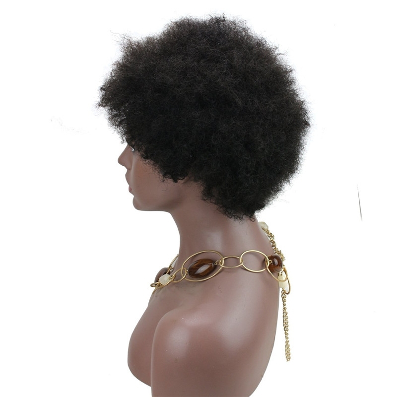 Straight Short Wig Brazilian Remy Human Hair 130% Density Short Full Wig for Women