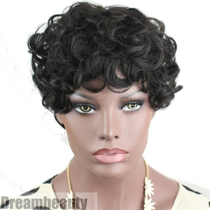 Brazilian Hair Full Wigs Short Curly Wigs Low Price Wig