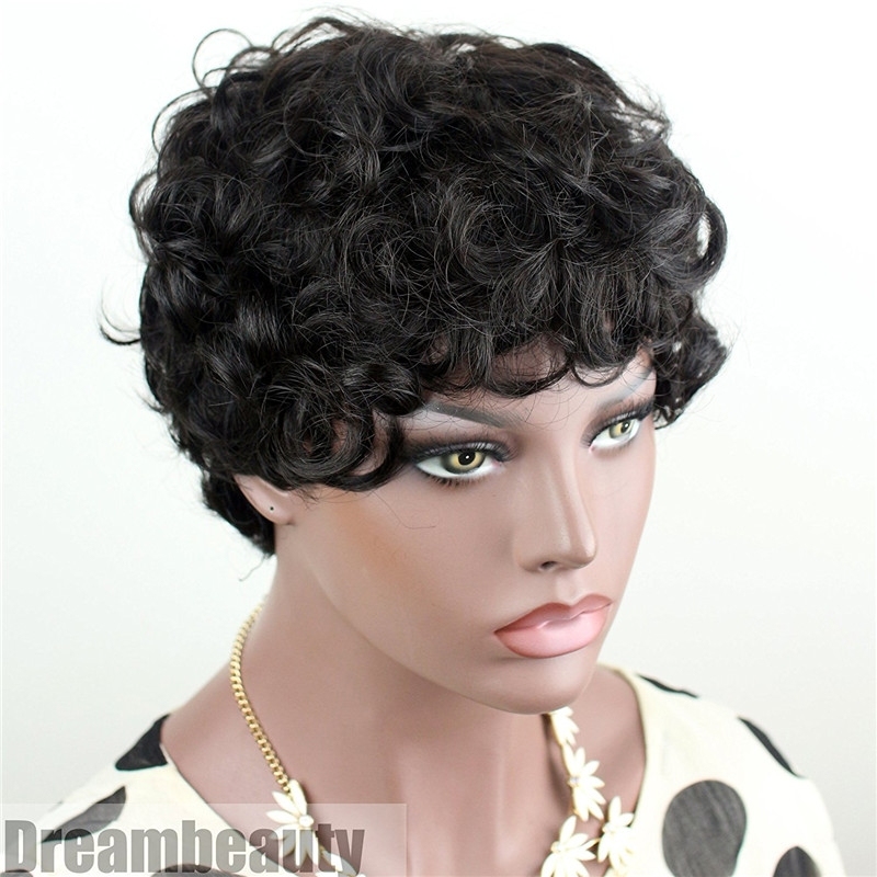 Brazilian Hair Full Wigs Short Curly Wigs Low Price Wig