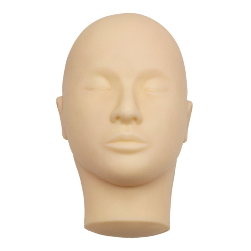 Mannequin Face Head for Practicing Eyelash Extensions Applying False Lash Strip Face Painting (1 pc Mannequin Head)