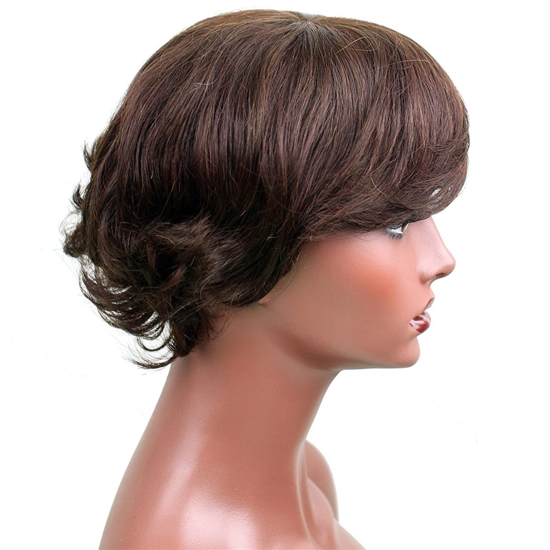Remy Indian Hair Short Real Hair Wigs Human hair Wigs for Women