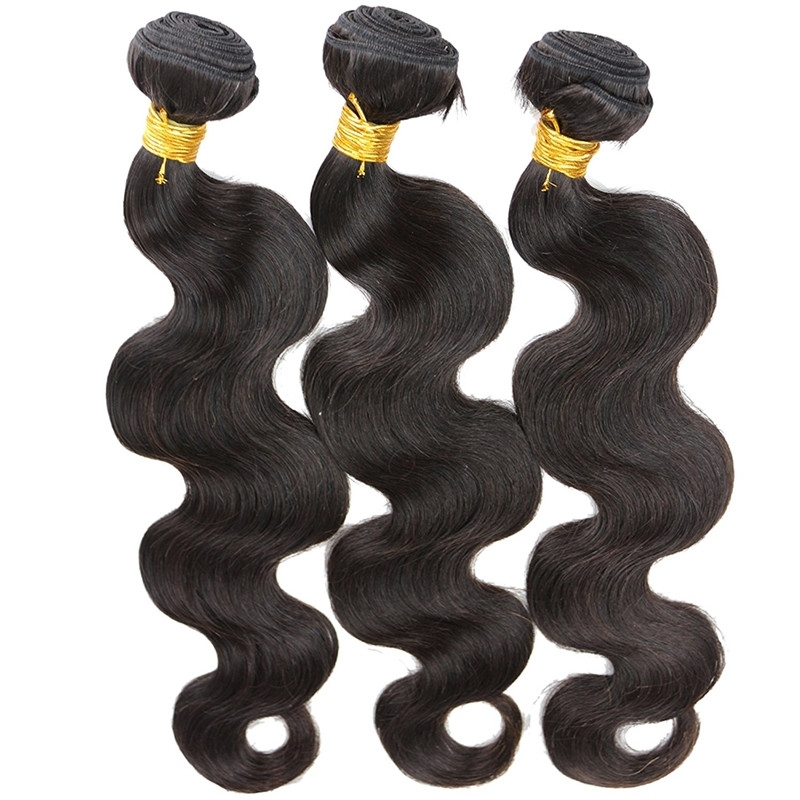 Best Human Hair Weave Unprocessed Brazilian Hair Extensions for Thin Hair Black Body Wave