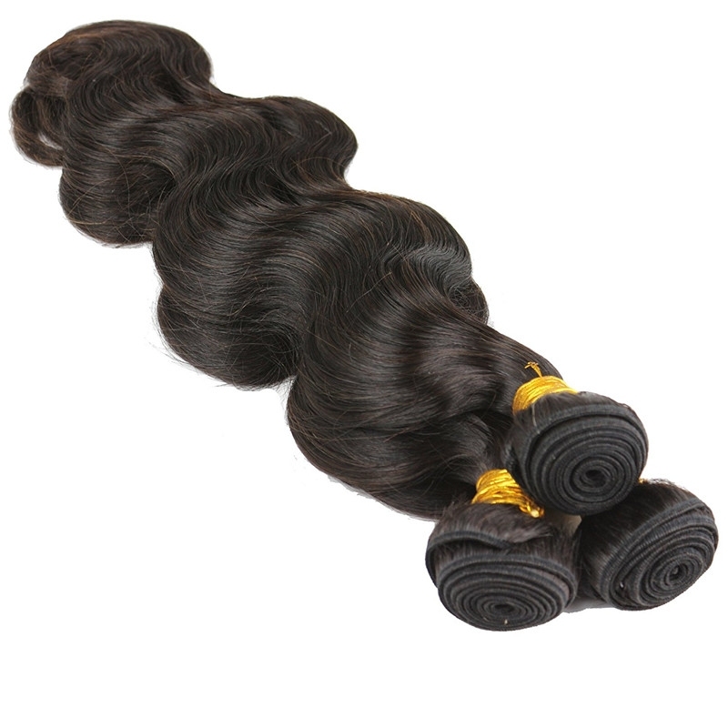 Best Human Hair Weave Unprocessed Brazilian Hair Extensions for Thin Hair Black Body Wave