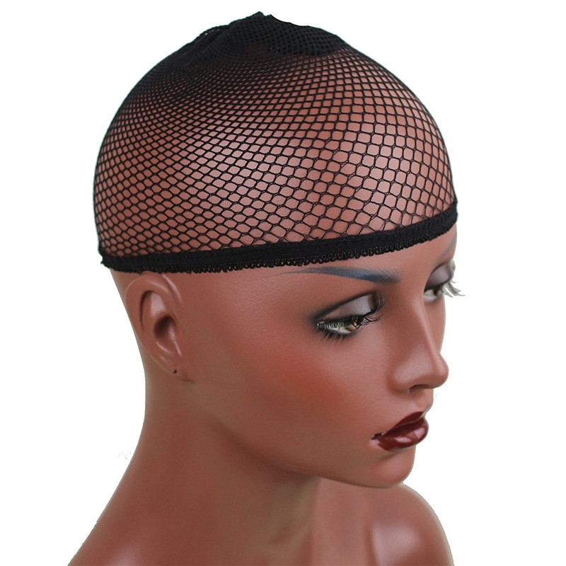 4 colors Stretchable Fishnet Elastic Snood Cap (3 pack, Brown)