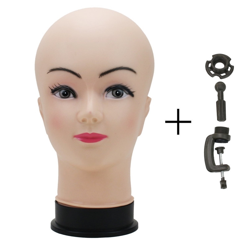 Cosmetology Display Head Wig Stand Head Bald Female Mannequin (1pc Mannequin Head)