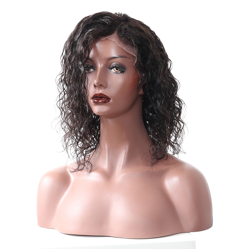 Beautiful Fashion Lace Front Wig Curly Bob Wigs 150% Density Human Hair In Stock