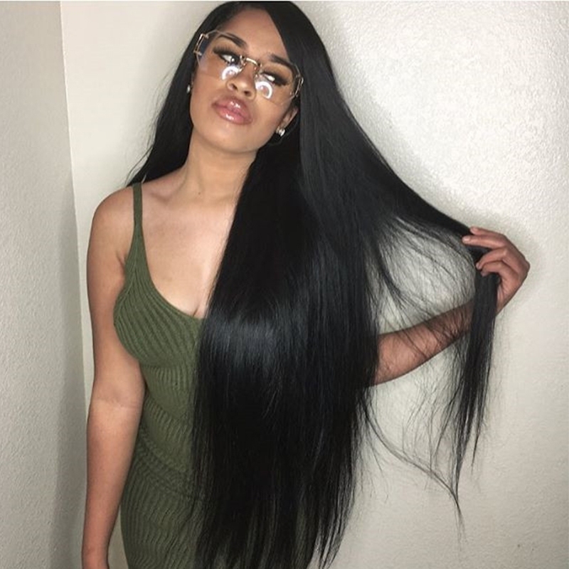 Lace Front Wigs 250% Density Lace Front Human Hair Wigs For Black Women 8A Silky Straight