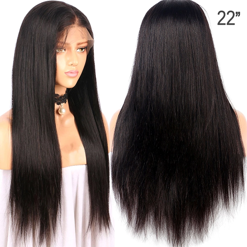 13x6 Lace Front Wig 150% Density Full Lace Frontal Wigs Human Hair Long Straight Lace Front Wigs for Black Women Pre Plucked Hairline Natural