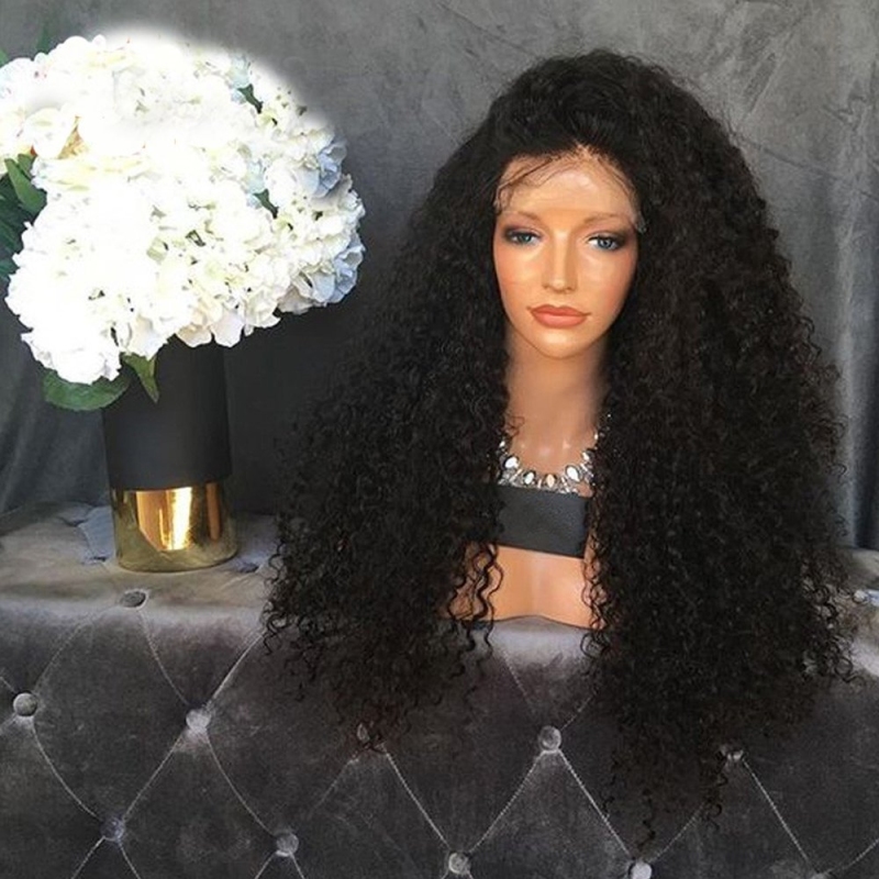 Kinky Curly Brazilian Lace Frontal Wig With Baby Hairs 13x6 Lace Frontal Best Human Curly Deep Part Glueless Lace Front Wigs Remy Hair 130 Density