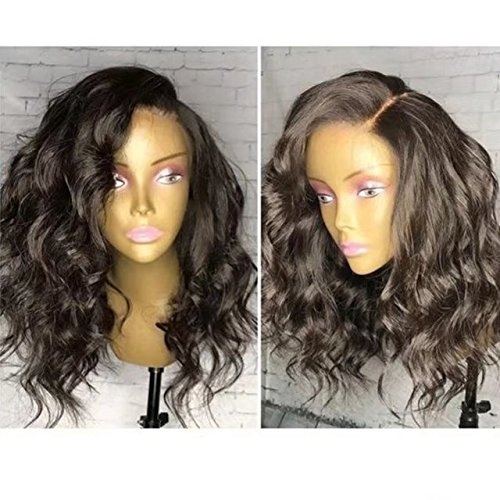 13X6 Deep Part Front Lace Human Hair Short Wigs Unprocessed Brazilian Remy Hair Short Wavy For Black Woman