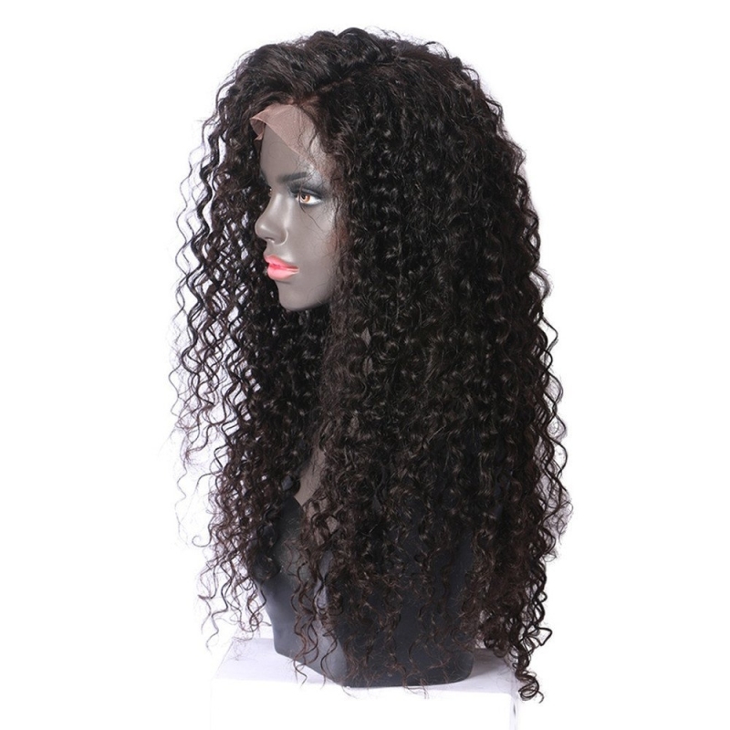 Loose Curly Frontal Lace Wigs Pre Plucked Hairline 150% Density Peruvian Remy 13x6inch Deep Part Human Hair Lace Front Wig For Black Women