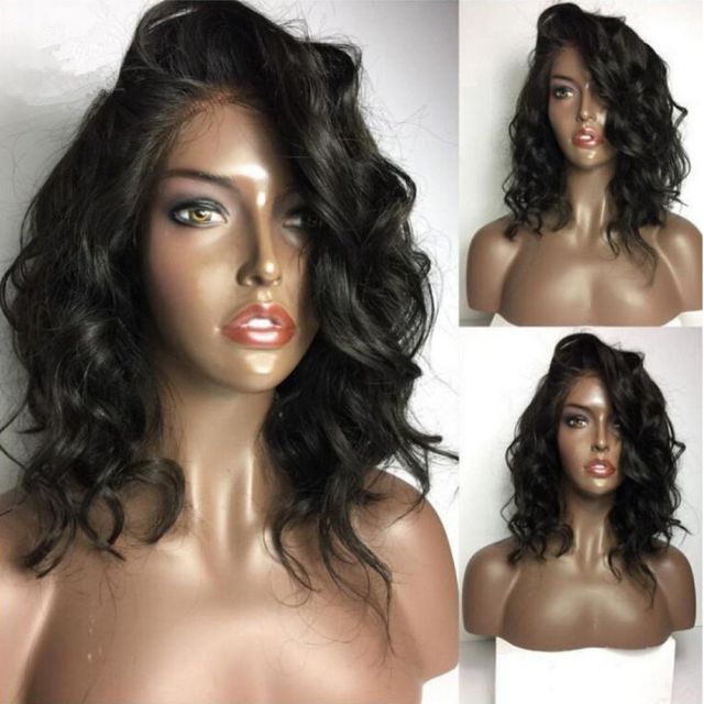 Short 13x6 Lace Front Wigs 130% Density Human Hair Natural Wave Bob Wig Brazilian Glueless Full Lace Wig With Baby Hair For Black Women