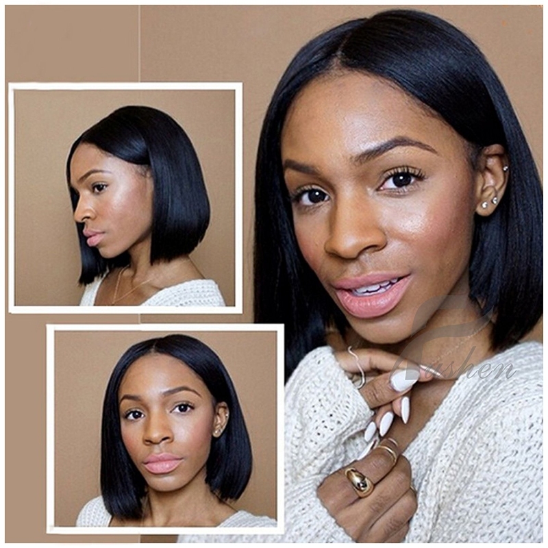 13x6 Lace Front Wig Short Bob Wigs for Black Women Full Lace Front Wigs Silky Straight Human Hair Bob Short Pixie Cut Wig