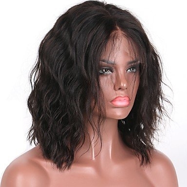 Peruvian Lace Front Wigs Short Bob 13x6 Lace Front Human Hair Deep Parting Natural Wave Human Hair Wig