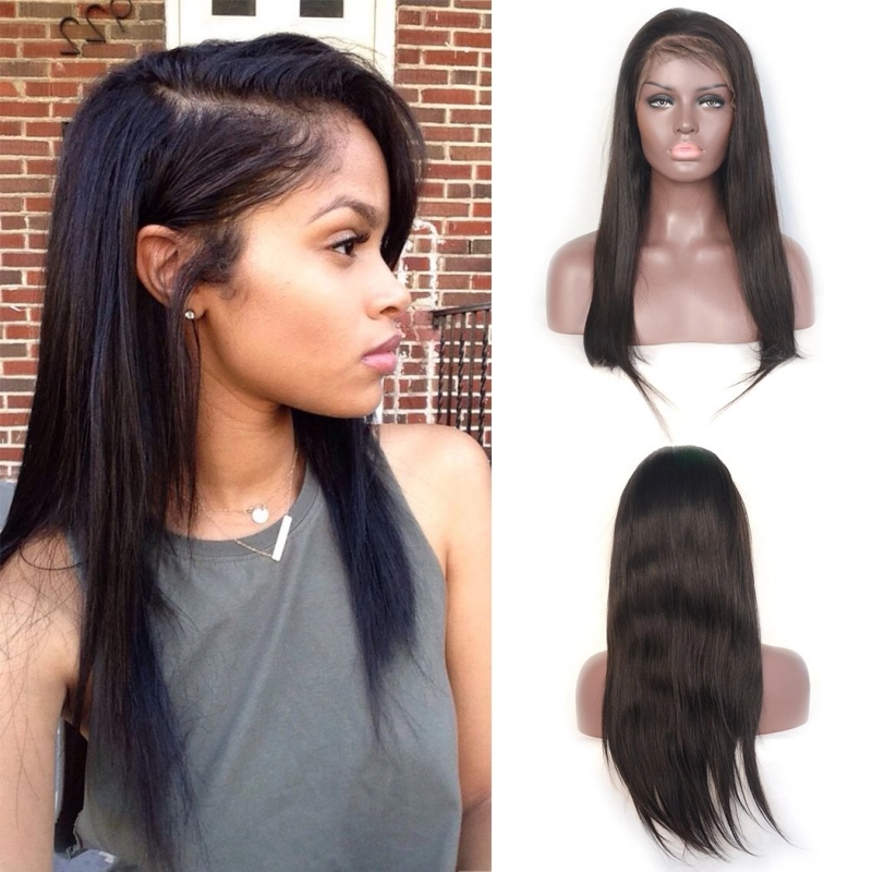 13x6 Lace Front Wigs 150% Density Brazilian Straight Human Remy Hair for Black Women Long Parting Lace Front Wig with Pre Plucked Natural Hairline