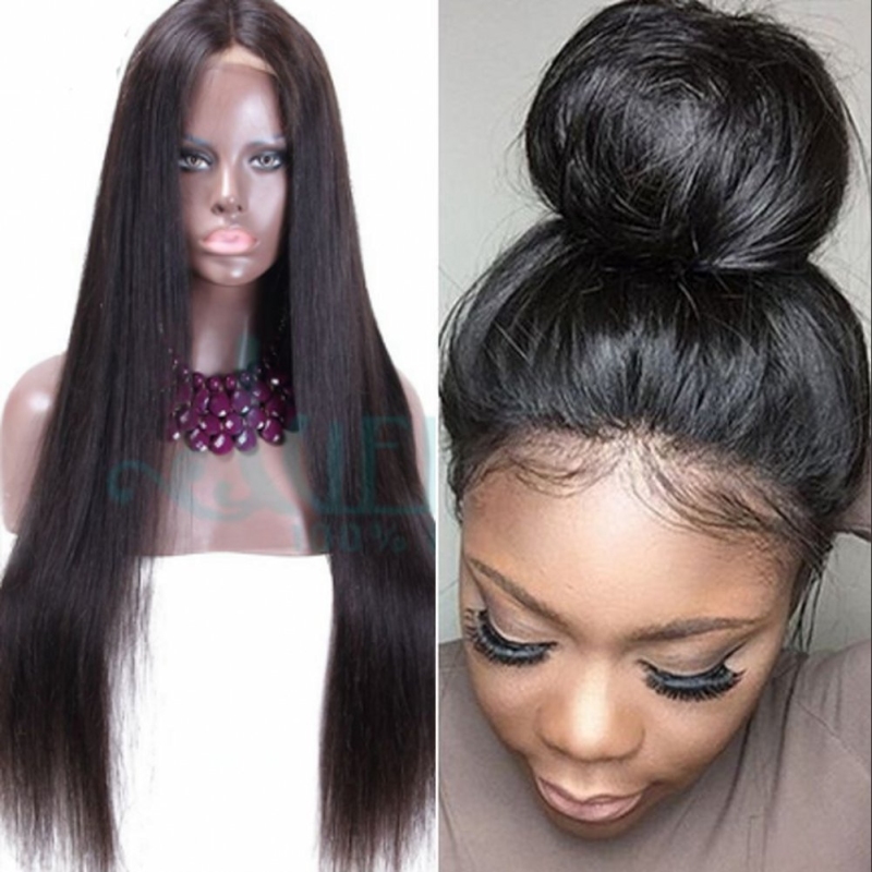 Hair Brazilian Silky Straight Human Hair Full Lace Wigs with Baby Hair 13X6 Lace Front Wigs for Black Women Pre Plucked Hairline