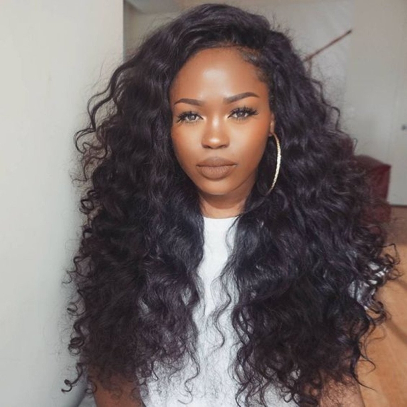 Loose Wave Full Lace Wigs Deep Space 13x6 Lace Front Wigs With Pre Plucked Baby Hair Brazilian Human Hair Wigs For Black Women