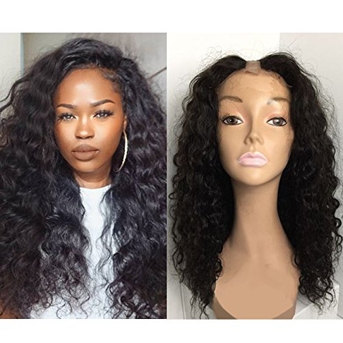 U Part Wigs Unprocessed Peruvian Human Hair For Black Women Deep Wave U Part Wig Natural Color