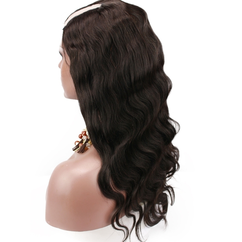 Human Hair U Part Wigs Body Wave Peruvian Remy Hair Wigs With Natural Color Full Density