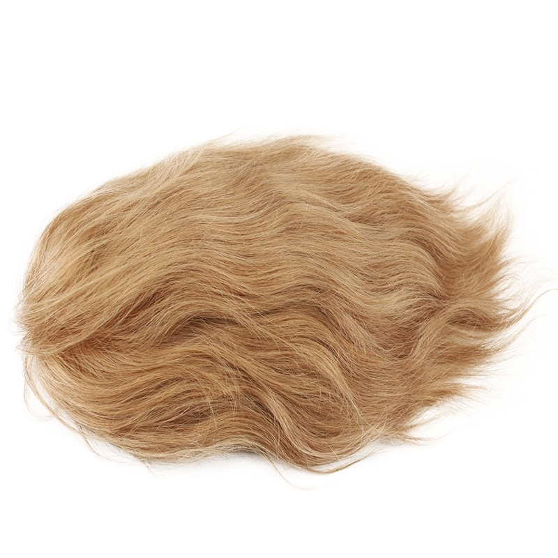 Men's Toupee Human Hair Thin Skin Hairpiece Hair Replacement System Monofilament Net Base for Men (#21)