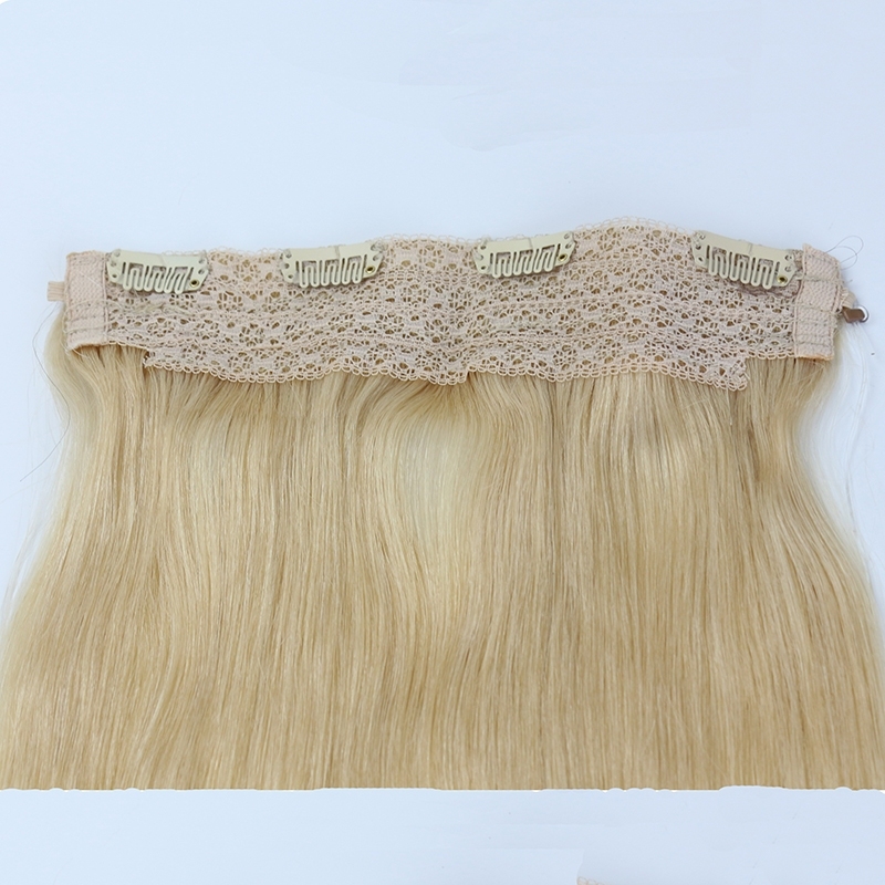 Brazilian Remy Hair 613# Blonde Color Flip Hair Extension 100g/pc Human Hair Straight Flip Hair Extension