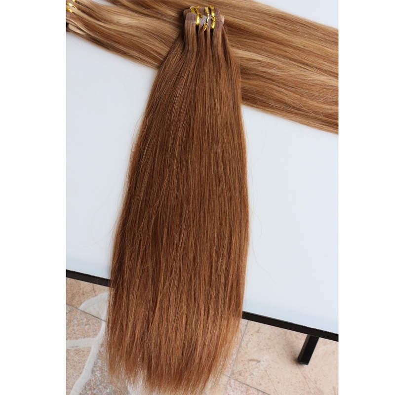 Brazilian Human Hair Tape Hair Extensions Real Human Hair Brazilian Ombre Hair Color #30 Brown Tape Hair