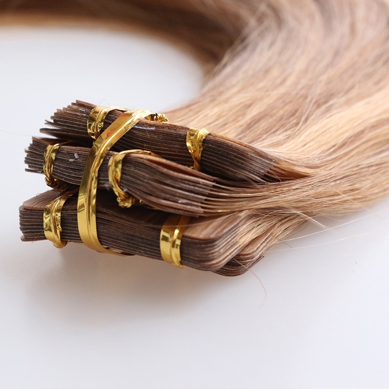 Unprocessed Malaysian Hair Piano Color Tape In Hair Extensions Silky Straight Human Hair Adhesive Tape Hair 27/30 color