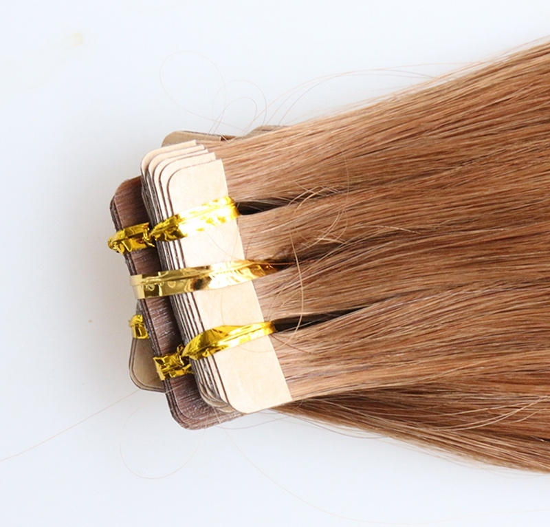 Brazilian Human Hair Tape Hair Extensions Real Human Hair Brazilian Ombre Hair Color #30 Brown Tape Hair