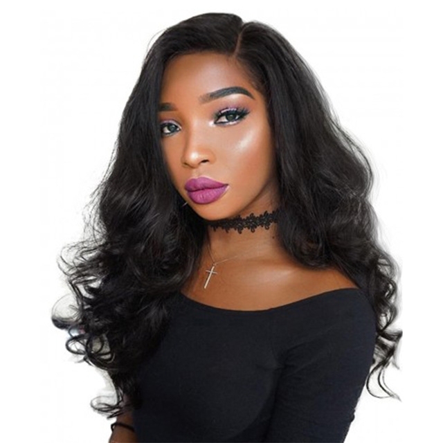 Brazilian 360 Lace Frontal Wig Top Grade Human Hair Natural Color 150% Density Wig Bleached Knots With Natural Baby Hair Around