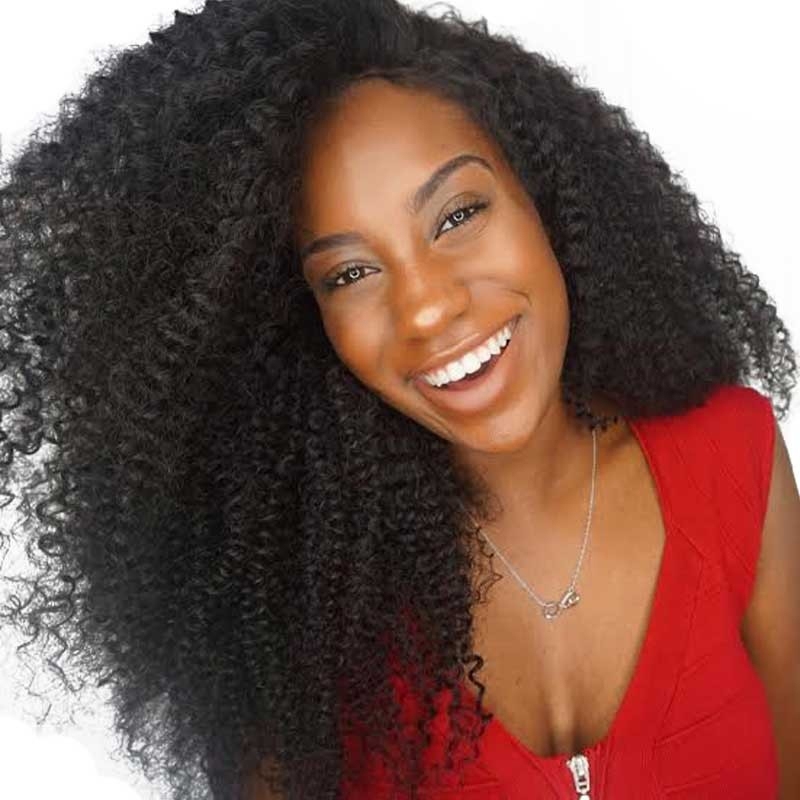 Lace Front Wigs Human Hair 250% Density Brazilian Human Hair Natural Color Afro Kinky Curly Hair