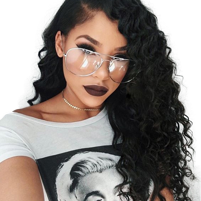 Lace Front Wig Bleached Knots Natural Hair Line With Baby Hair 250% Density Natural Color Deep Wave Brazilian Human Hair On Sale