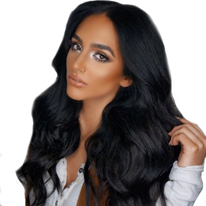 Glueless Lace Front Wigs 250% Density Pre-Plucked Human Hair Wig Glueless With Baby Hair Natural Color Wig For Black Women