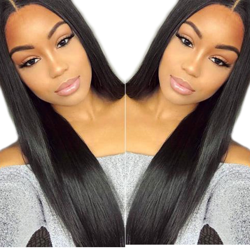 Light Yaki 250% Density Malaysian Human Hair Lace Front Wig Natural Color Hair Bleached Knots Pre Plucked With Baby Hair