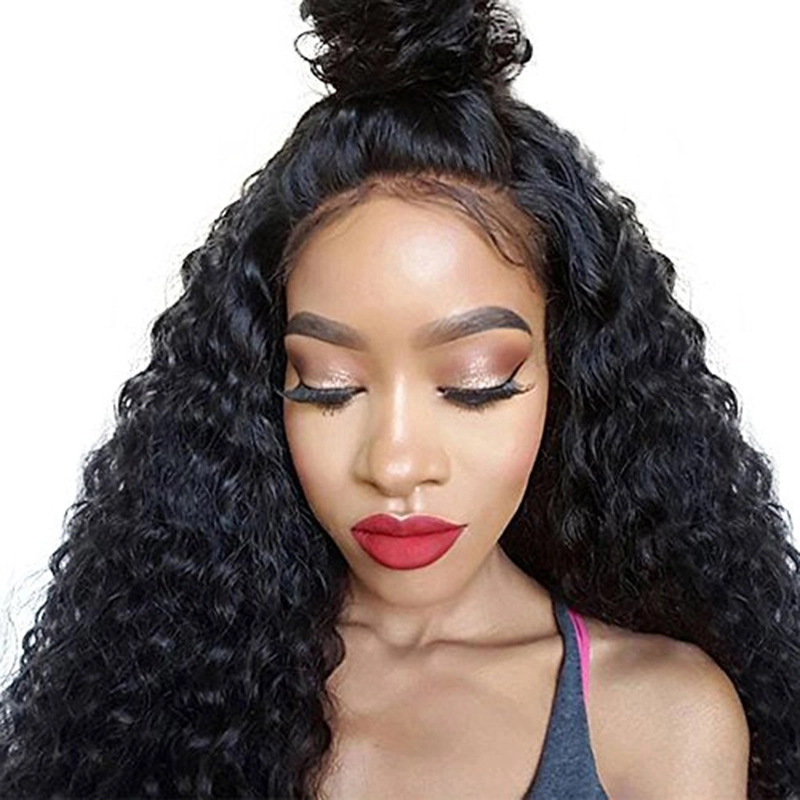 250% Density Lace Front Human Hair Wigs Brazilian Hair Deep Curly Lace Front Human Hair Wigs