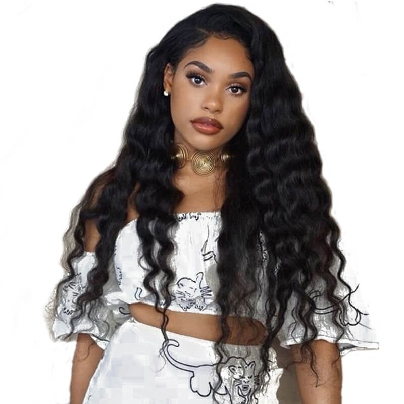 Brazilian Loose Wave Full Lace Ponytail Wigs No Shedding No Tangle 180% Density Wigs That Look Real