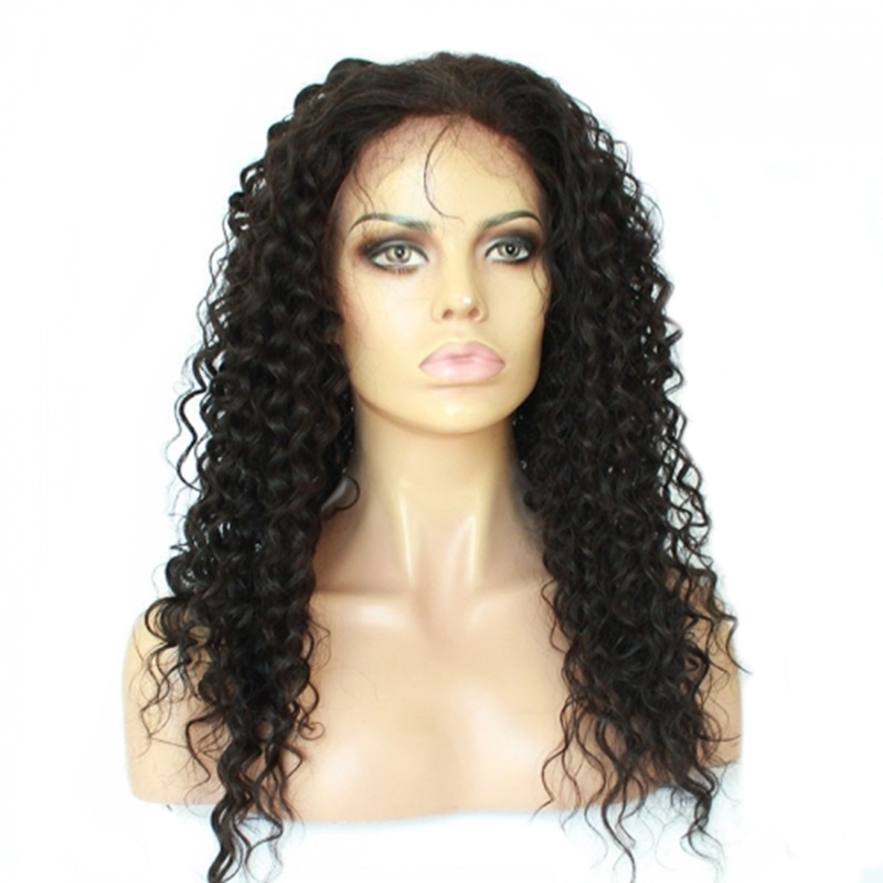 Reasonable Full Lace Wigs Natural Black Brazilian Human Hair Wig Deep Curly