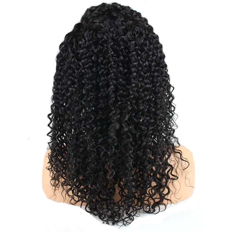 Percent Human Hair Lace Front Wigs Kinky Curly Hiar Natural Hair Line Pre Plucked Lace Front Wig With Natural Hair Line Malaysian Remy Hair