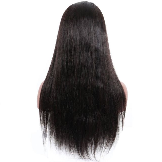 13x6 Lace Front Human Hair Wigs With Baby Hair 250% Density Straight Brazilian Hair Wigs Bleached Knots With Natural Baby Hair